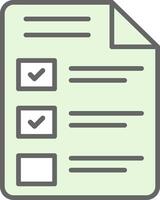 Checklist Fillay Icon Design vector