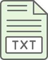 Text File Fillay Icon Design vector