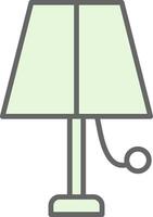 lámpara relleno icono diseño vector