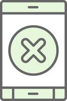 Delete Button Fillay Icon Design vector