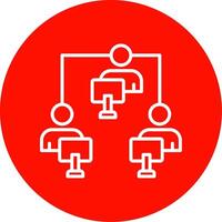 Network User Multi Color Circle Icon vector