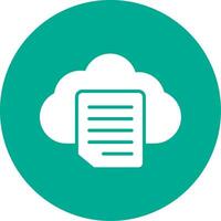 Cloud Multi Color Circle Icon vector