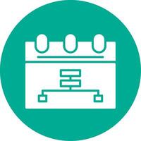 Calendar Multi Color Circle Icon vector
