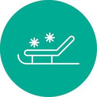 Sled Multi Color Circle Icon vector