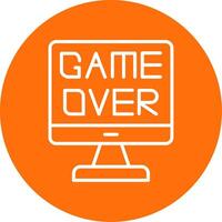 Game Over Multi Color Circle Icon vector