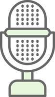 Microphone Fillay Icon Design vector