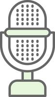 Microphone Fillay Icon Design vector