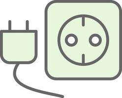 Plug And Socket Fillay Icon Design vector