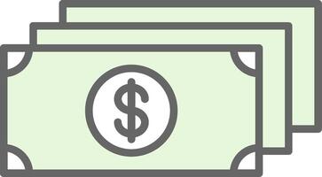 Dollar Fillay Icon Design vector