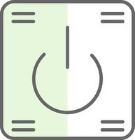 Power Button Fillay Icon Design vector