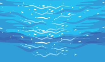 background scene with blue waves design vector