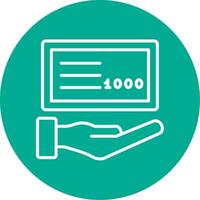 Cheque Multi Color Circle Icon vector