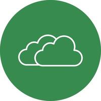 Clouds Multi Color Circle Icon vector
