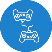 Player Versus Player Multi Color Circle Icon vector