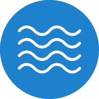 Waves Multi Color Circle Icon vector