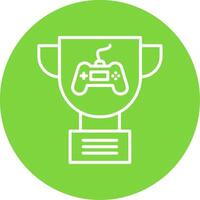 Trophy Multi Color Circle Icon vector