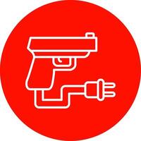 Gun Multi Color Circle Icon vector