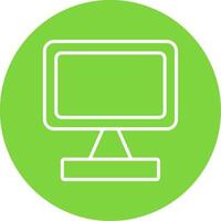 Monitor Screen Multi Color Circle Icon vector
