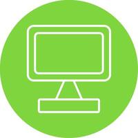 Monitor Screen Multi Color Circle Icon vector