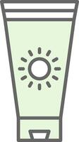 Sunblock Cream Fillay Icon Design vector
