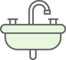 Sink Fillay Icon Design vector