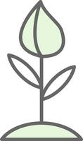 Flower Bud Fillay Icon Design vector
