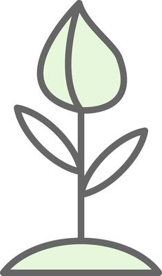 Flower Bud Fillay Icon Design