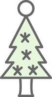 Christmas Tree Fillay Icon Design vector