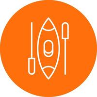 Canoe Multi Color Circle Icon vector
