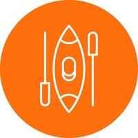 Canoe Multi Color Circle Icon vector