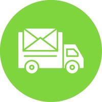 Postal Delivery Multi Color Circle Icon vector