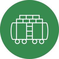 Train Cargo Multi Color Circle Icon vector