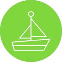 Boat Multi Color Circle Icon vector