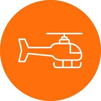 helicóptero multi color circulo icono vector