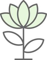 Lotus Flower Fillay Icon Design vector