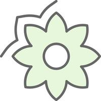 flor relleno icono diseño vector