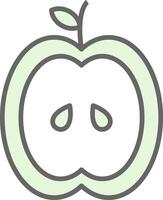 Apple Fillay Icon Design vector