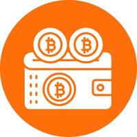 Bitcoin Wallet Multi Color Circle Icon vector