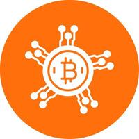 Bitcoin Network Multi Color Circle Icon vector