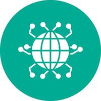 Global Networking Multi Color Circle Icon vector