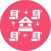Distributed Ledger Multi Color Circle Icon vector
