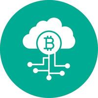Cloud Technology Multi Color Circle Icon vector