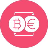 bitcoin cambiador multi color circulo icono vector