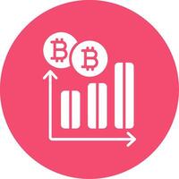 Bitcoin Graph Multi Color Circle Icon vector