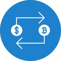 Bitcoin Exchange Multi Color Circle Icon vector