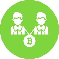 Bitcoin Trading Multi Color Circle Icon vector