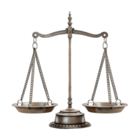 Balance scale on isolated transparent background png