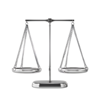 Balance scale on isolated transparent background png
