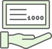 Cheque Fillay Icon Design vector