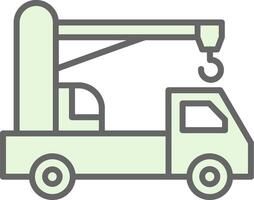 Crane Truck Fillay Icon Design vector